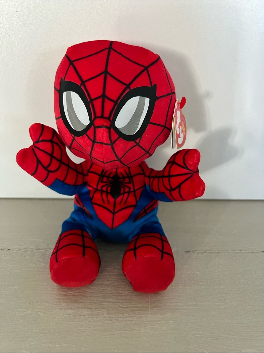 TY Beanie Babies Marvel Spider-Man Plush 9” Medium NWT New With Tags